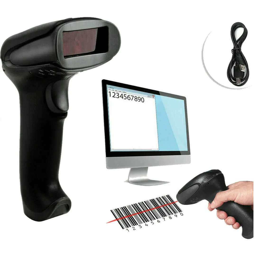 Scanner de Code-Barres Sans Fil avec Technologie Laser Automatique