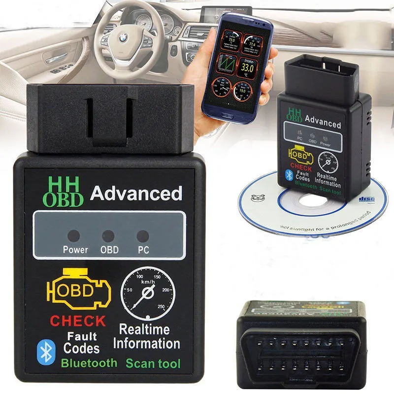 Scanner de Diagnostic Voiture Bluetooth OBD2 ELM327 V2.1