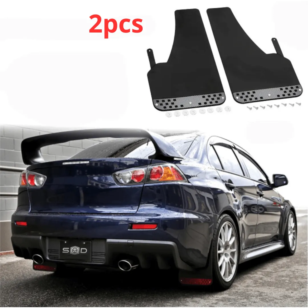 Lot de 2 Bavettes Avant et Arrière Universelles en Fibre de Carbone pour Voiture