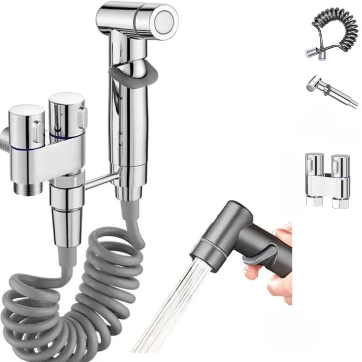 Pommeau de douche mural polyvalent avec double sortie et accessoire de bidet,accessoires de toilette