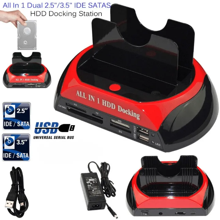 Station d'accueil multifonction pour disques IDE/SATA avec prise en charge SSD et HDD, disque dur 2.5, 3.5 pouces