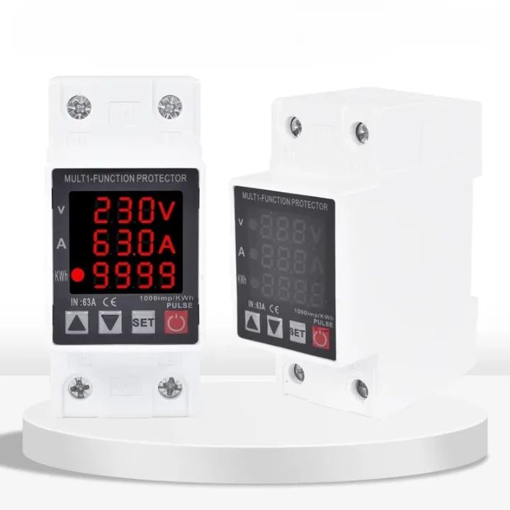 Dispositif de Protection Réglable contre les Surtensions et les Sous-Tensions, 63A 230V