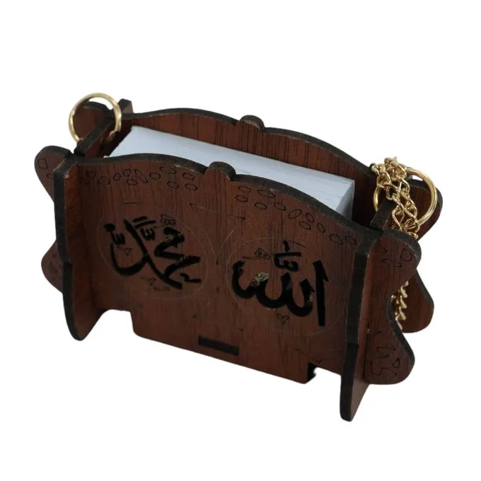 Harmonie mobile Pendentif en bois avec Coran intégré pour une conduite paisible