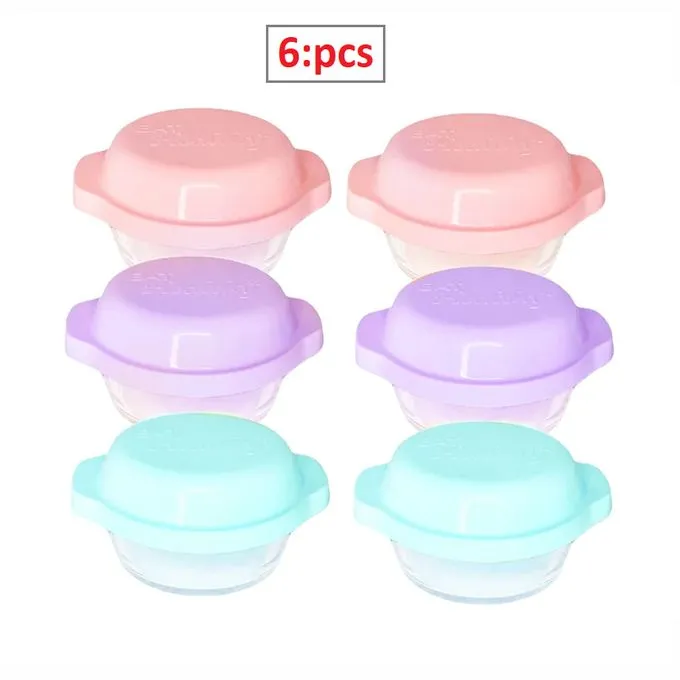 Élégance à table Ensemble de 6 bols en verre avec couvercles décoratifs