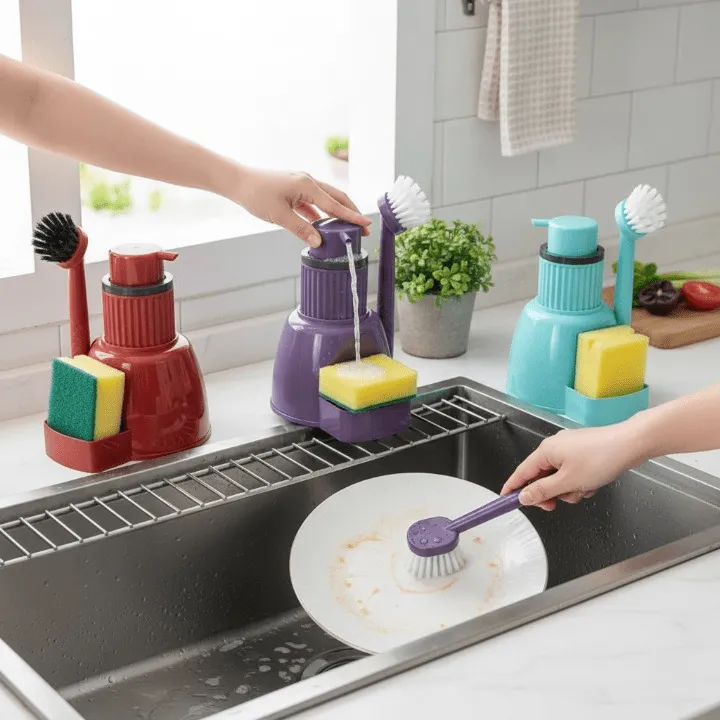 Éclat écarlate L'ensemble de nettoyage ultime pour une cuisine impeccable (colleur aléatoire)