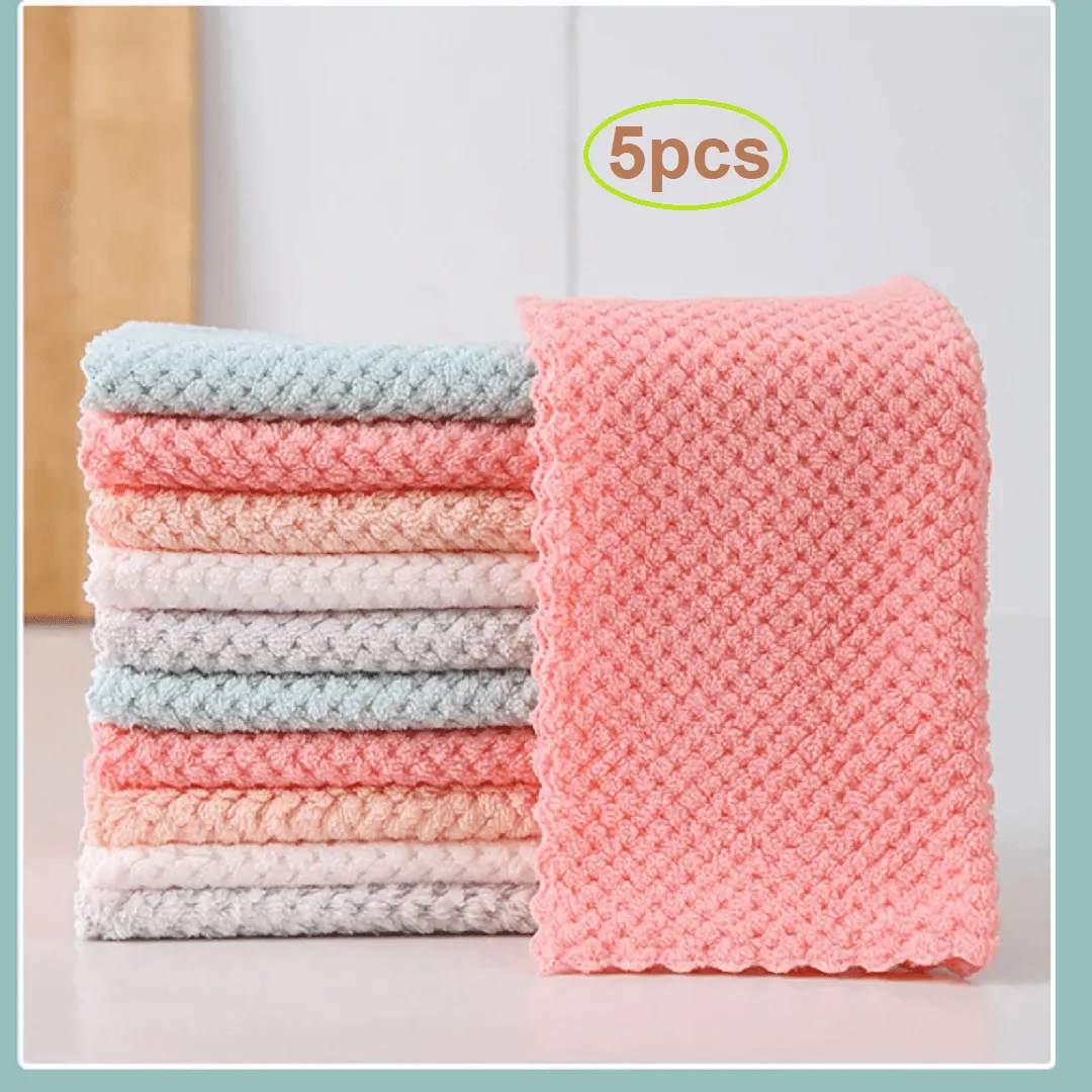 Pack de 5 Chiffons de Nettoyage Polyvalents Ultra Doux
