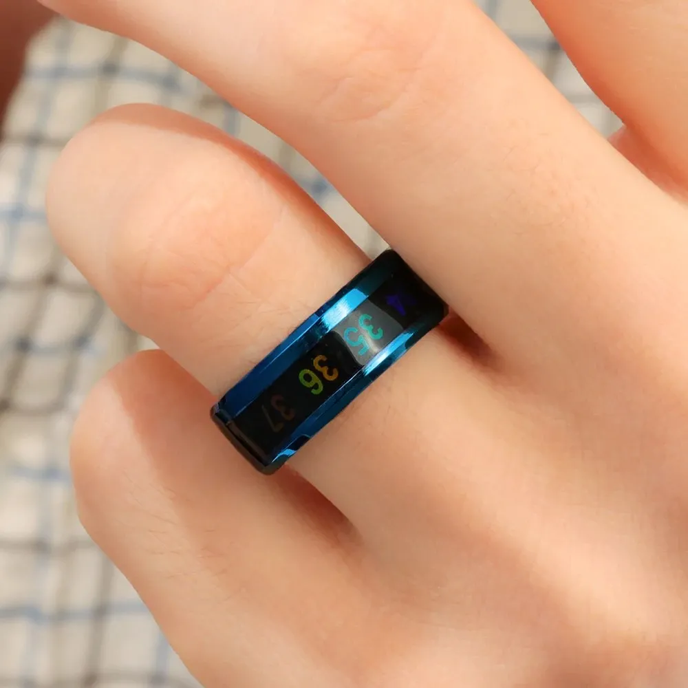 Élégance Thermique L'Anneau Intelligent Affiche la Température Corporelle avec Style