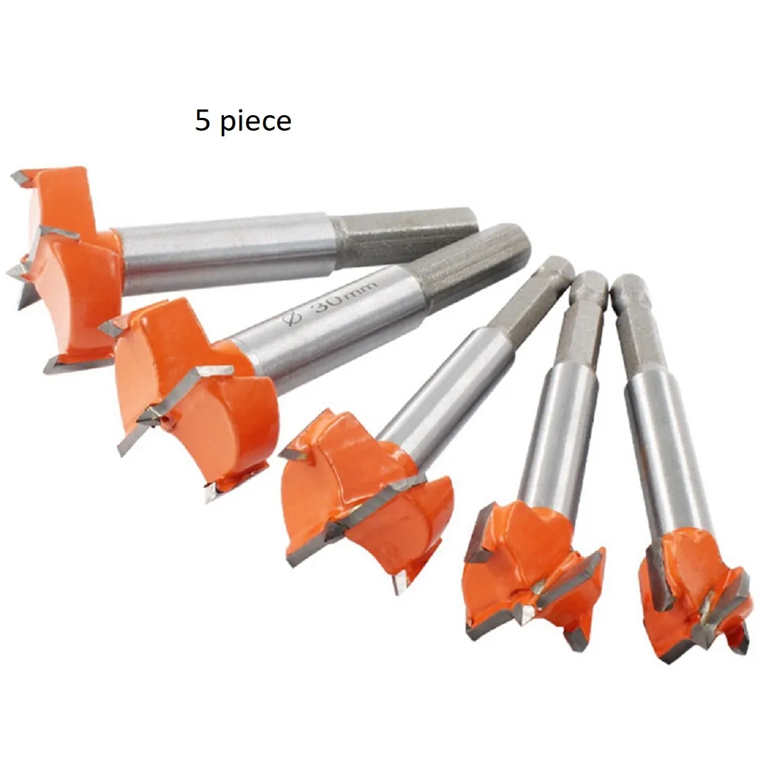 5 pieces Perceuse à bois planche de densité, outil pour le travail du bois