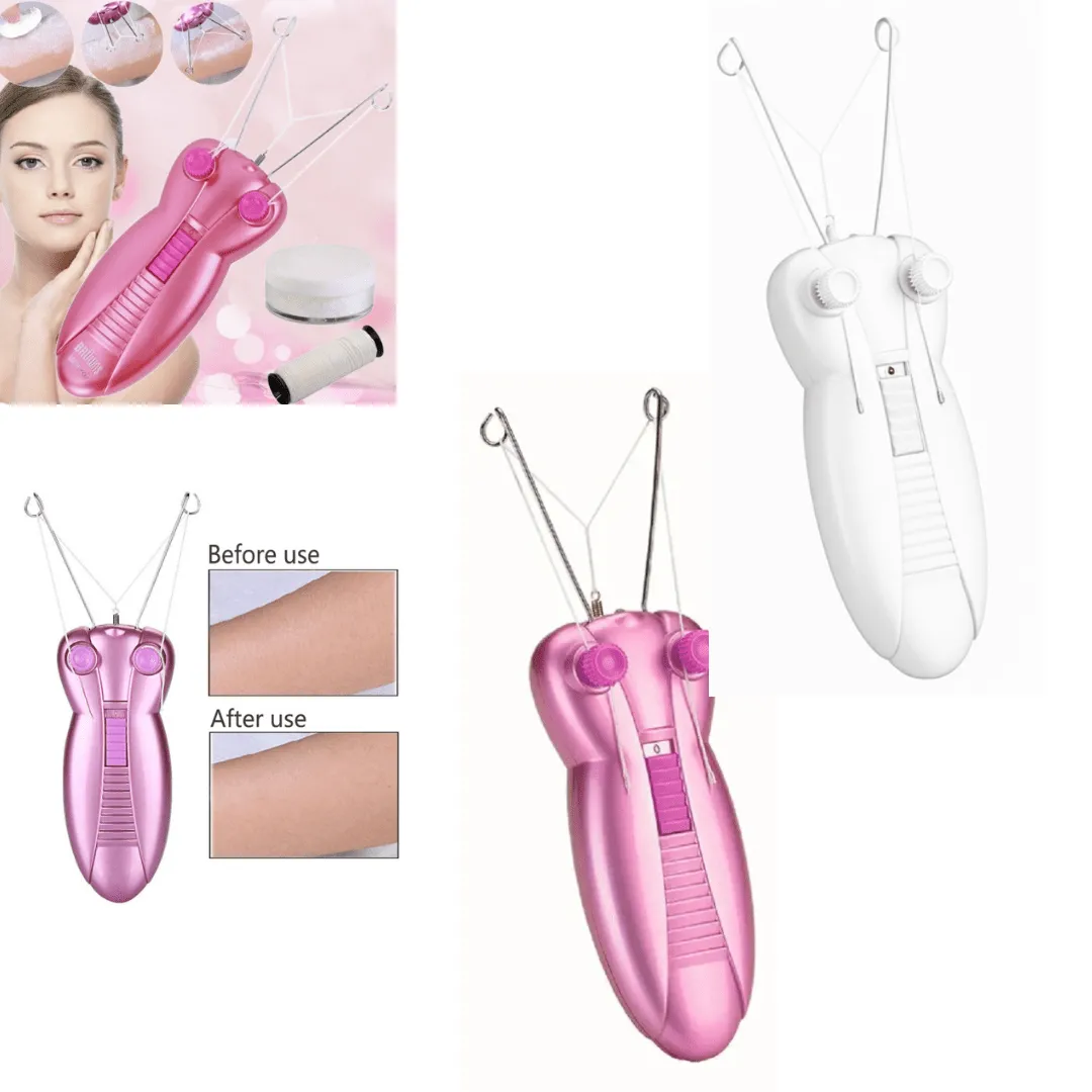 Epilateur électrique avec fils de coton pour une épilation de visage (colleur aléatoire)