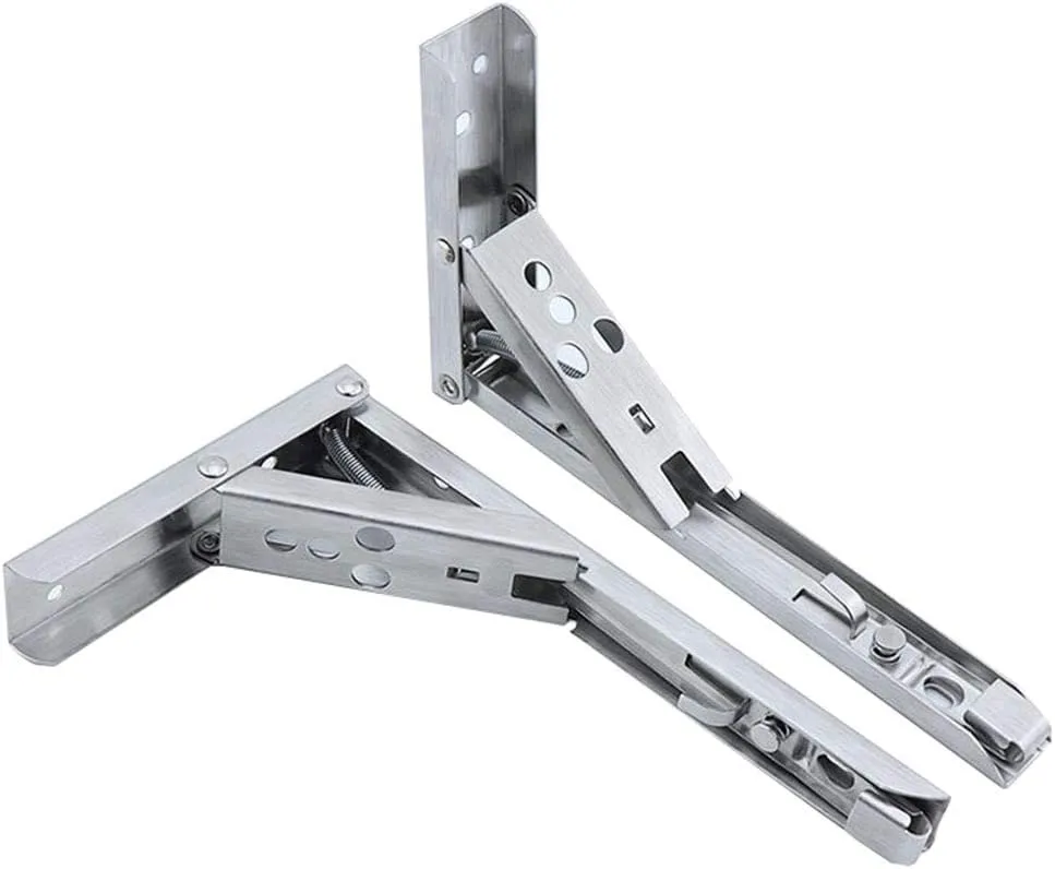 Optimisez Votre Espace avec Notre Support d'Angle Triangulaire Pliable en Acier Inoxydable