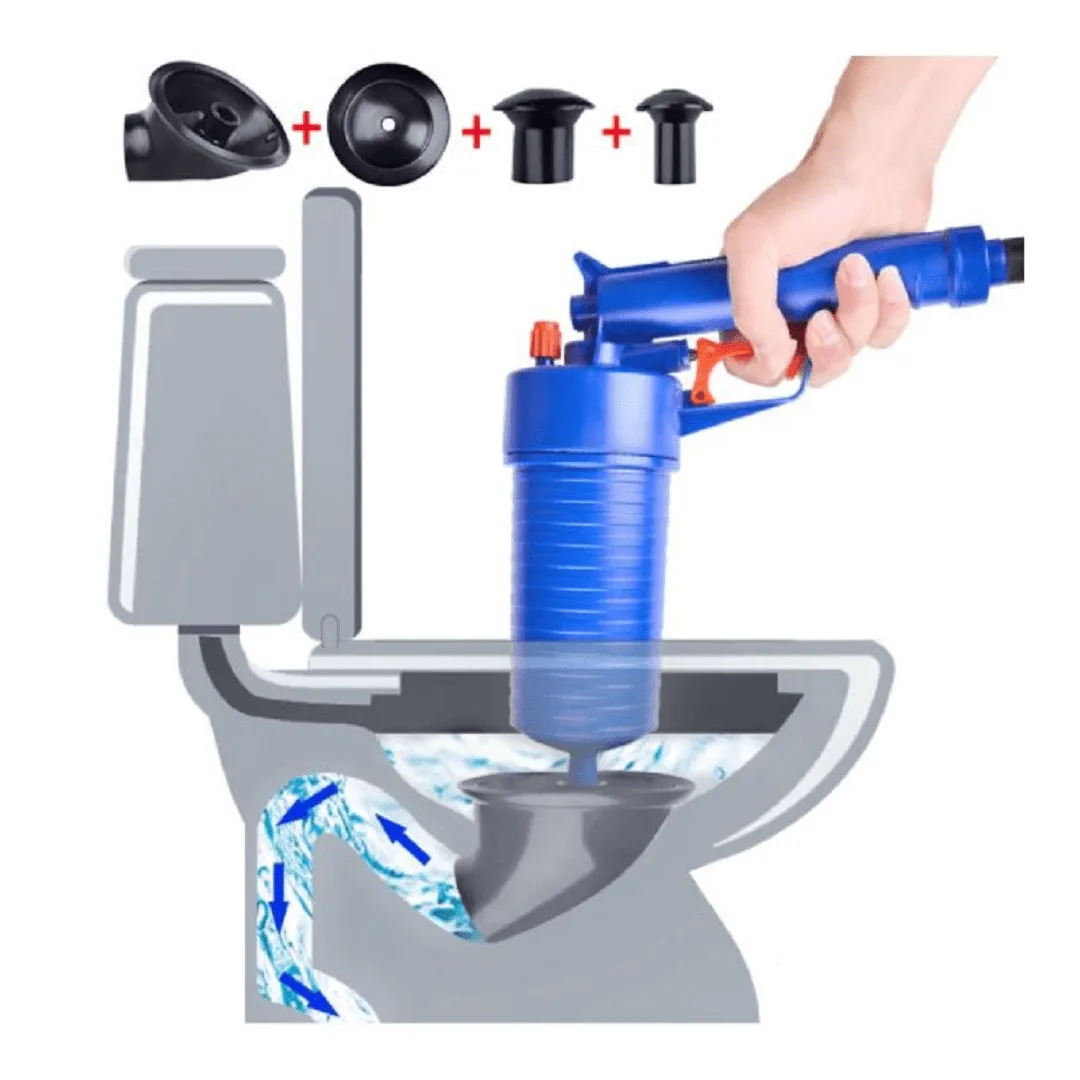 Déboucheur de salle de bain et de cuisine avec 4 têtes