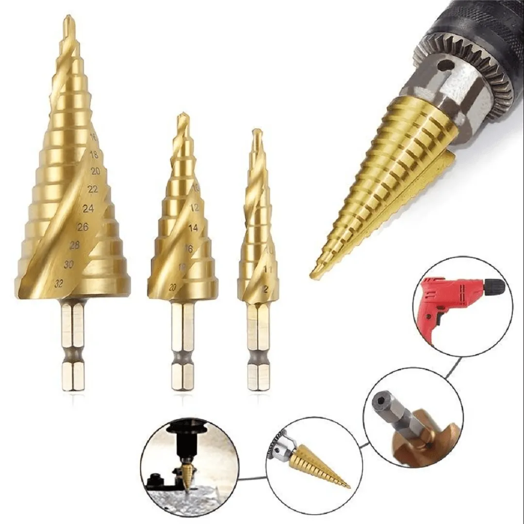 Kit de Forage de Précision Fente en Spirale 3 Pièces