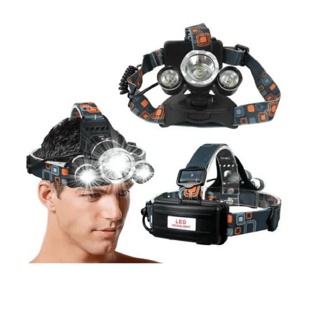 Lampe Frontale à 3 LED Éclairez Vos Aventures en Plein Air