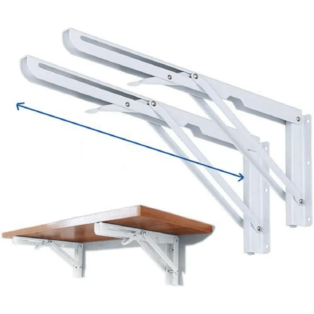 2 Pcs équerre Support Table pliable, Support étagère pliant