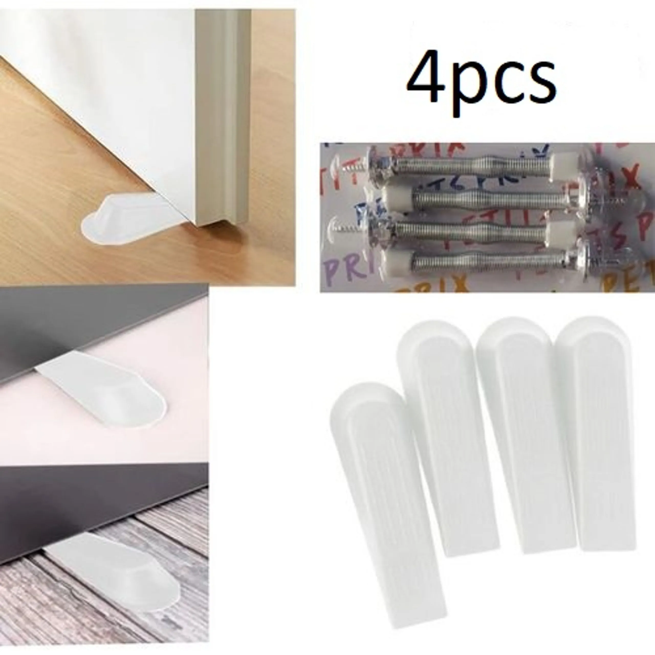 Ensemble de 4 Supports de Porte avec Vis ,Sécurité et Stabilité Garanties