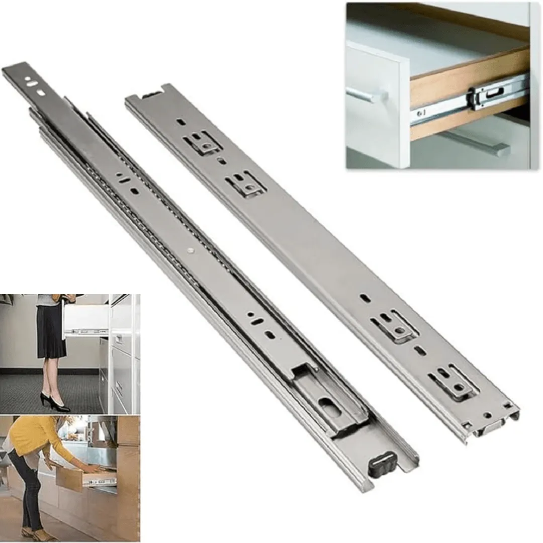 2 Glissières de tiroir de qualité et robustes et durables
