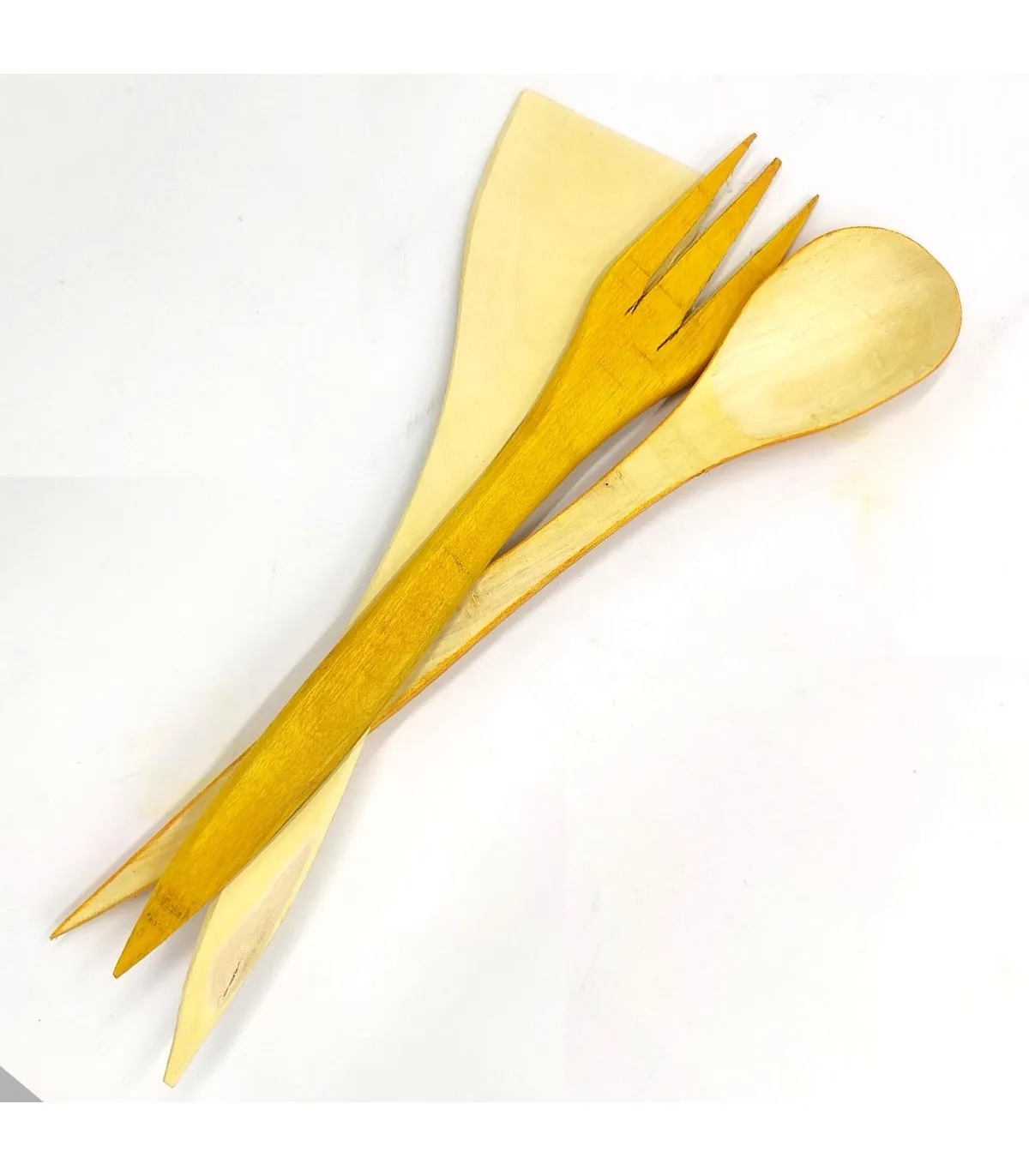 Ensemble élégant de 3 ustensiles en bois pour une cuisine raffinée