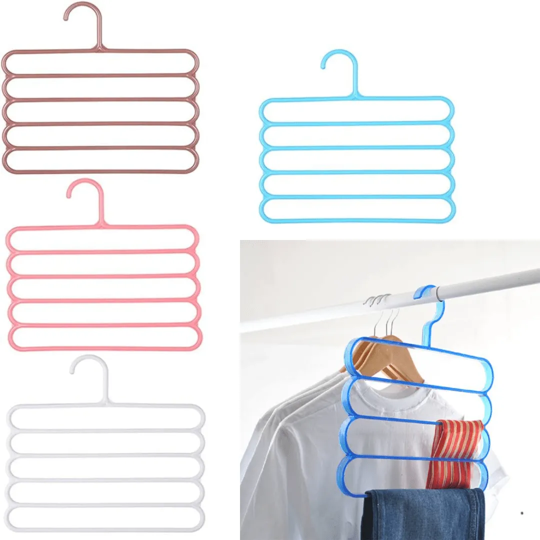 Cintre de 4 Couches Gardez vos vêtements bien organisés (colleur aléatoire)