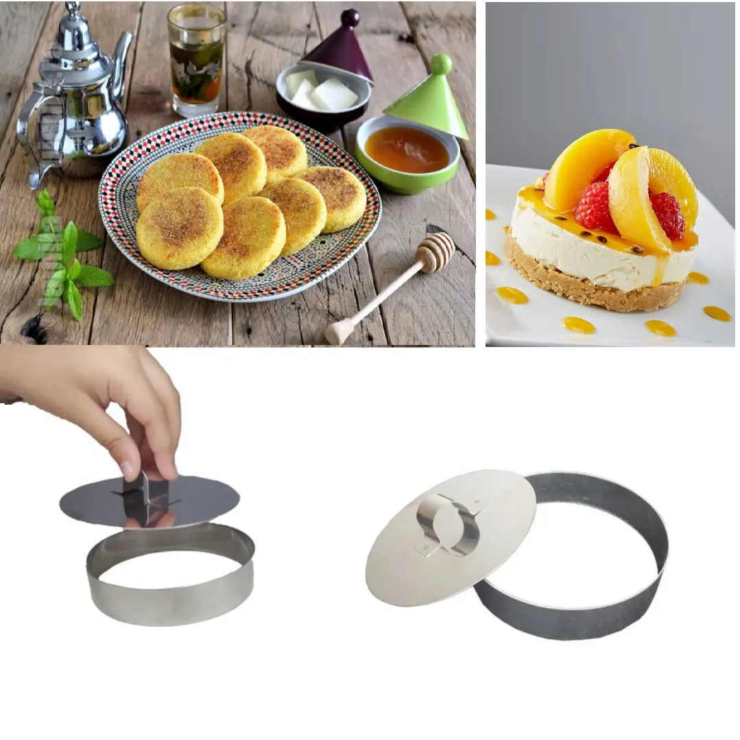 Ensemble de 2 Moules Hercha et Gâteau en Acier Inoxydable