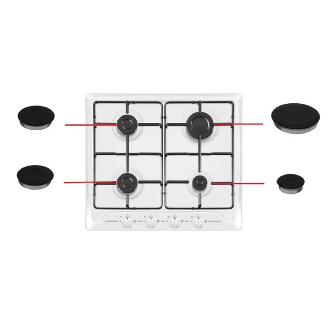 4pcs Cache-brûleur universel pour plaque de cuisson à gaz et couronne de flamme