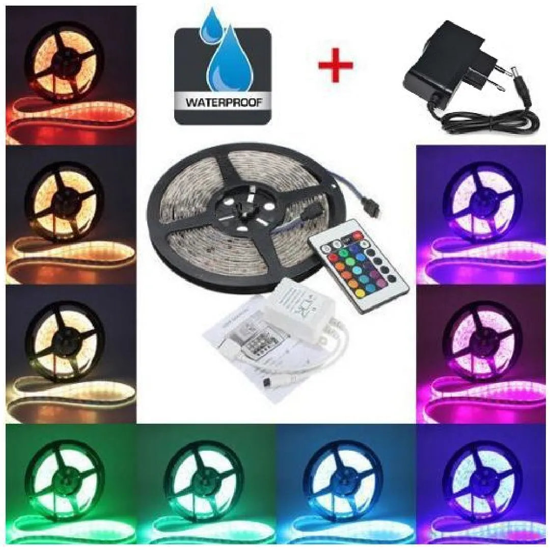 LED Strippe 5M Waterproof Multicolore avec Télécommande