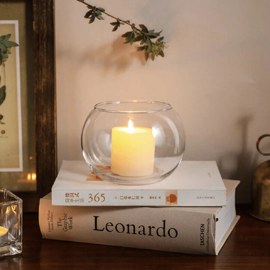 Mini Bol de Table Rond en Verre pour une Décoration Élégante