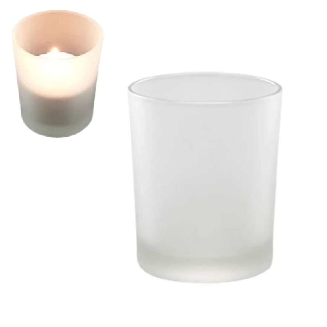Élégant photophore en verre dépoli pour une ambiance chaleureuse