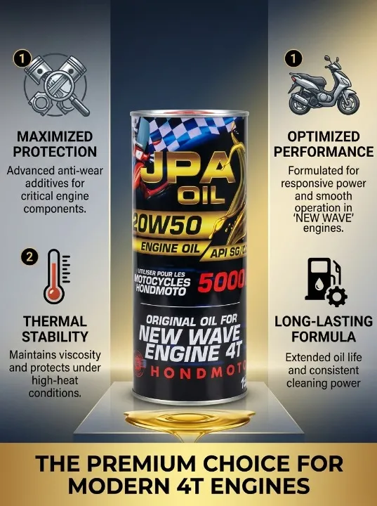 Huile moteur multigrade 20W50, 1L, performance longue durée jusqu’à 5000 km