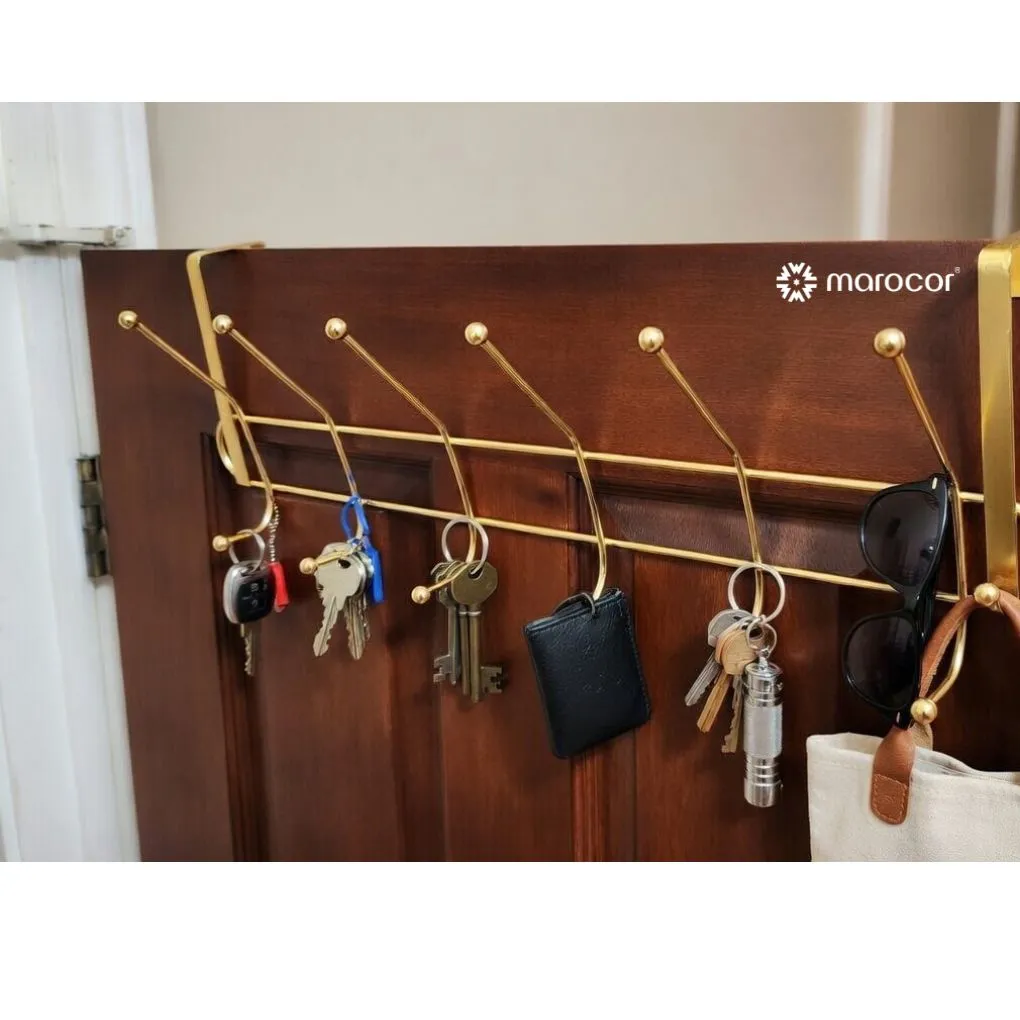 Porte-Manteau Doré 6 Crochets à Suspendre – Élégance & Praticité Sans Perçage