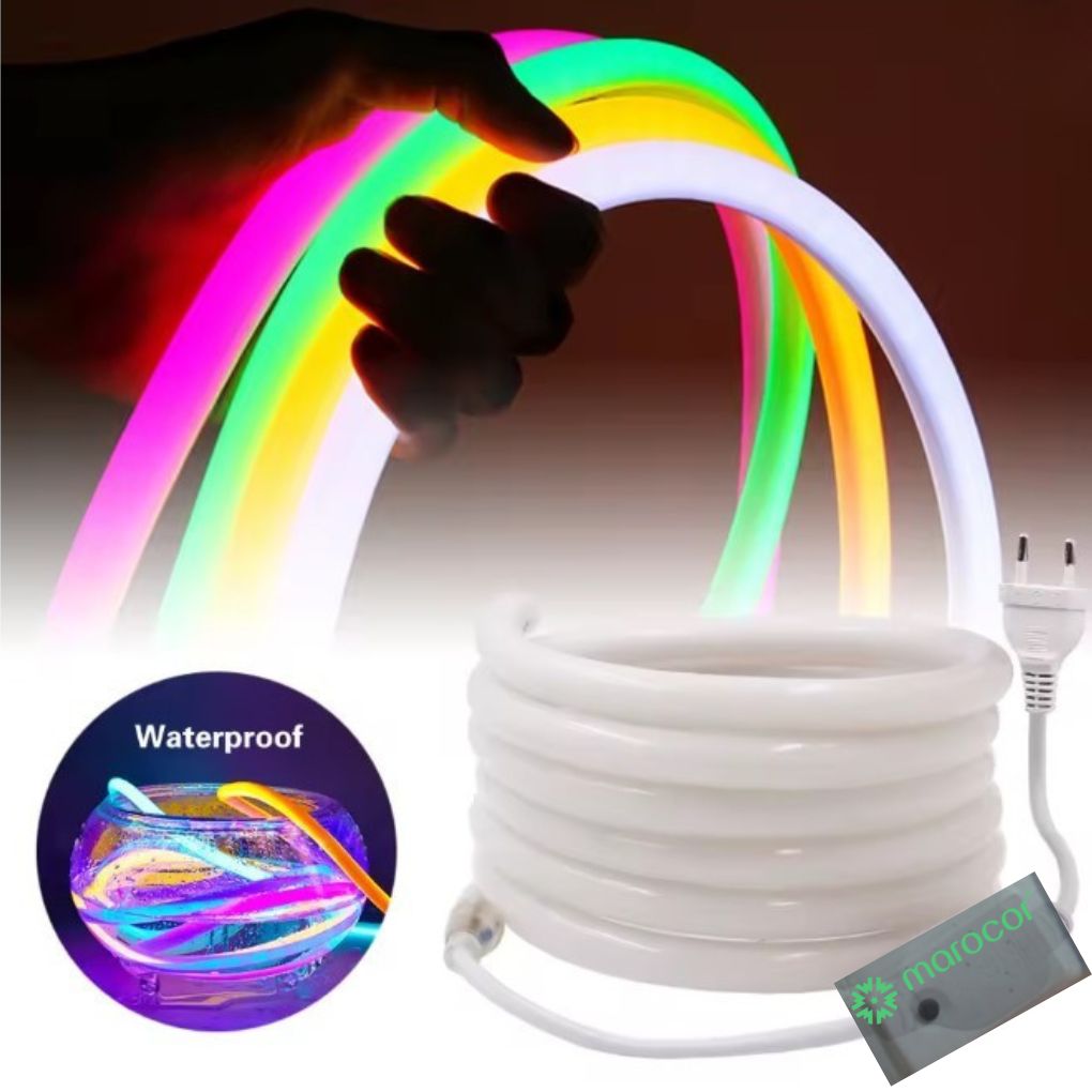 10m LED Neon Strip Light 180 degrees Flexible 220v Ruban Decorative