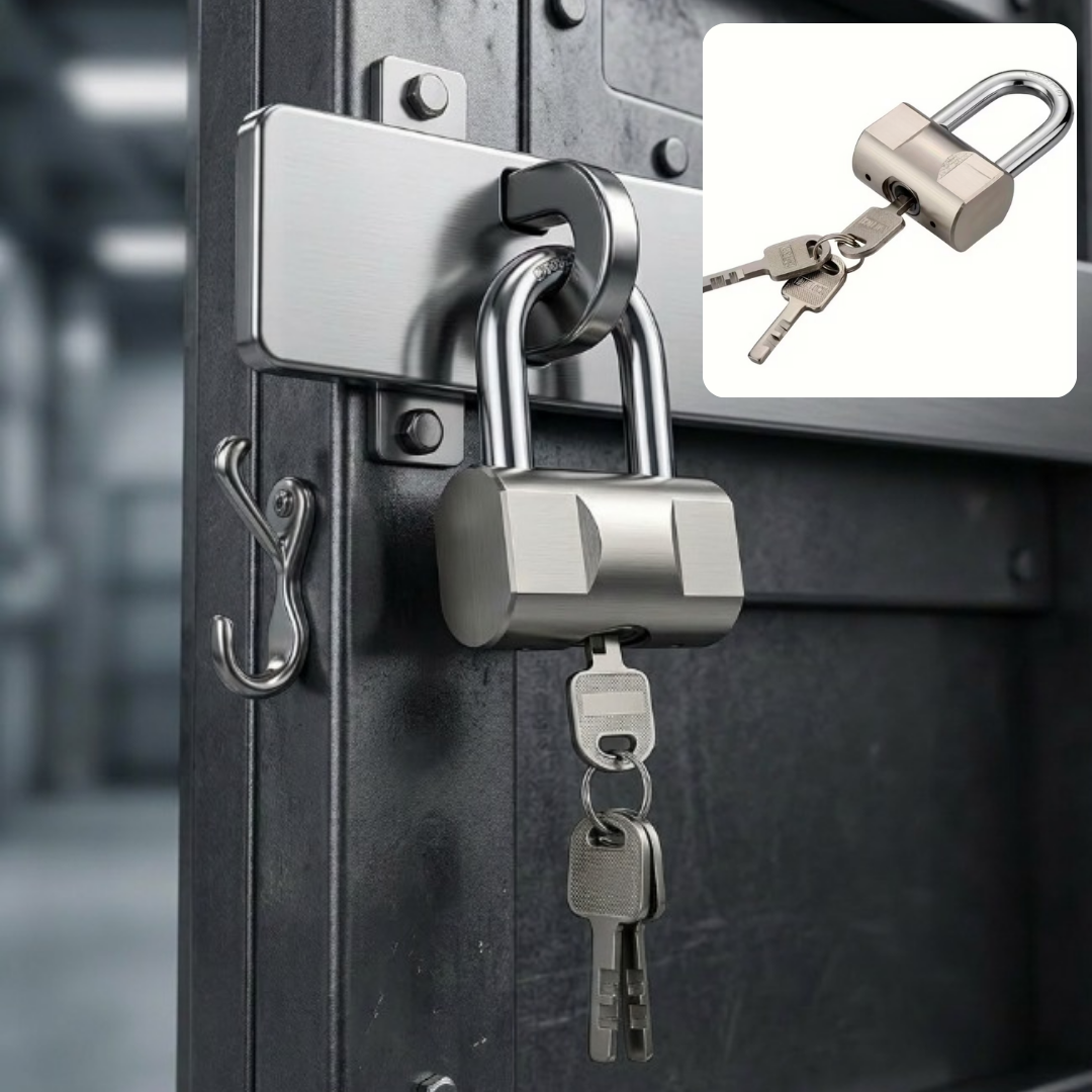 Cadenas de sécurité robuste avec chaîne antirouille pour portes, portails et coffres