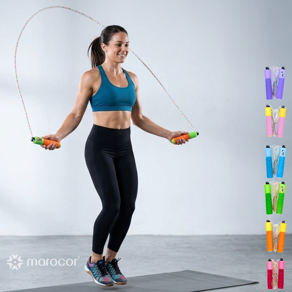 Corde à Sauter avec Compteur de Tours Intégré - Manche Ergonomique en Mousse couleur aléatoire