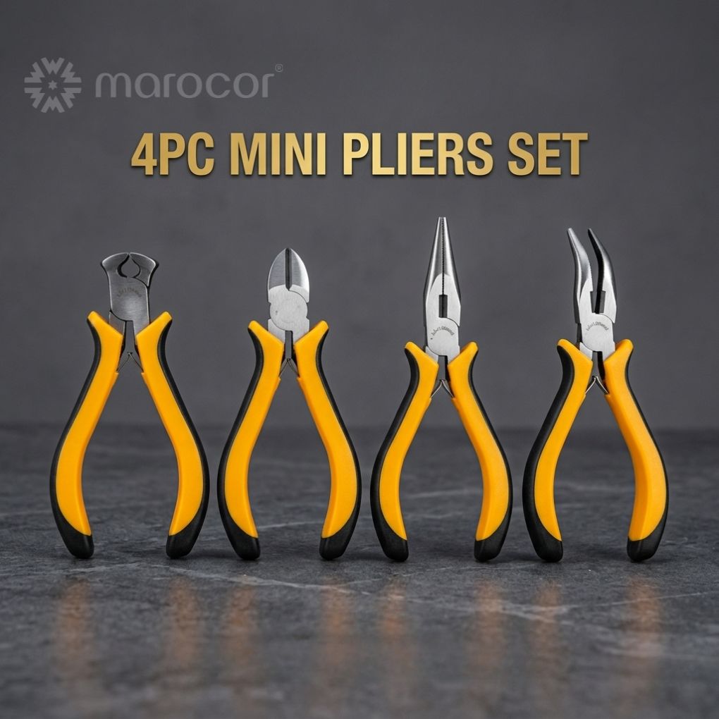 Set de 4 mini-pinces de précision L'indispensable pour vos travaux d'orfèvrerie et d'électronique