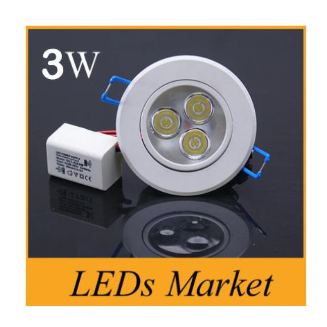 Spot LED en aluminium à intensité réglable pour éclairage domestique et bricolage