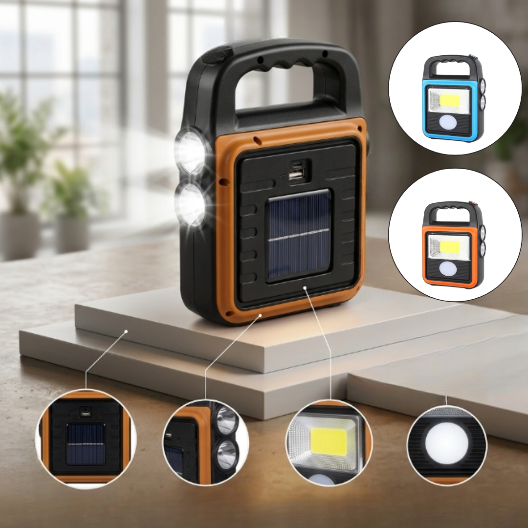 Lanterne solaire rechargeable portable pour travail et éclairage d’urgence (colleur aléatoire)