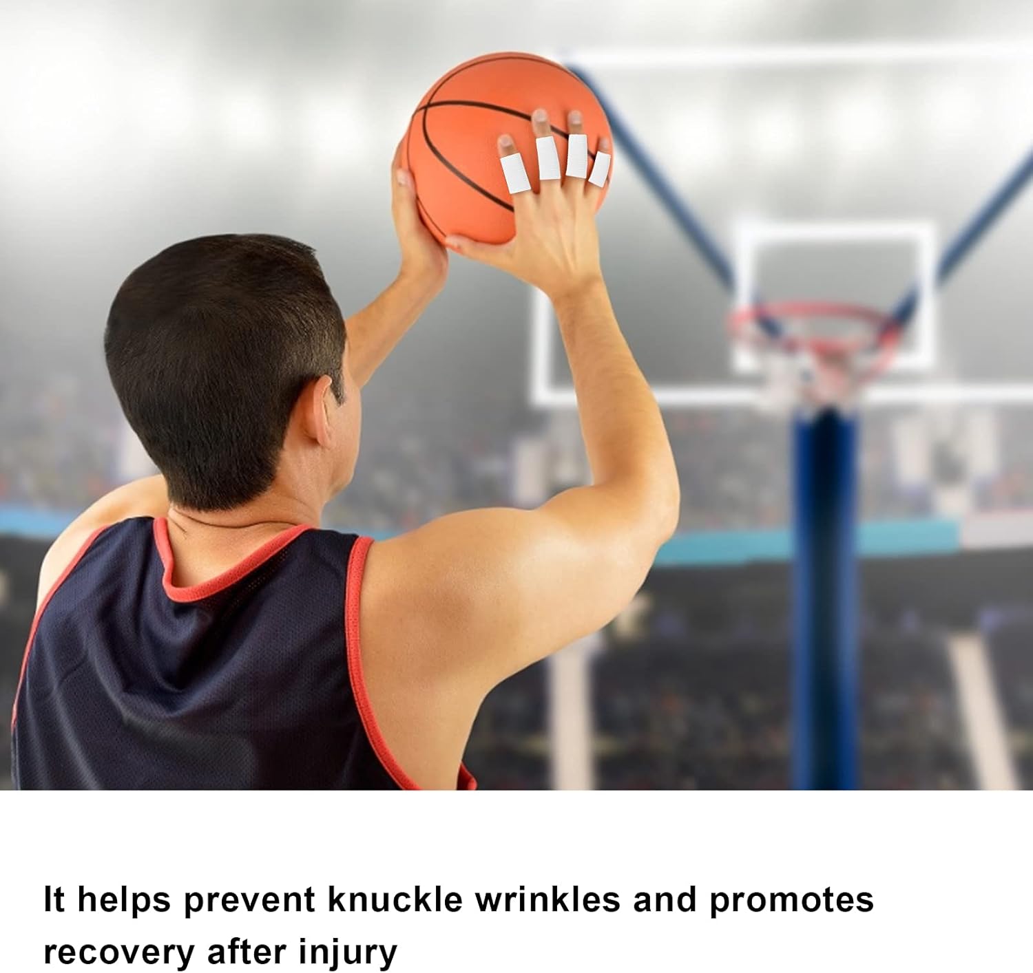 protège-doigts de sport avec support élastique pour le pouce, idéal pour le basketball et autres sports.
