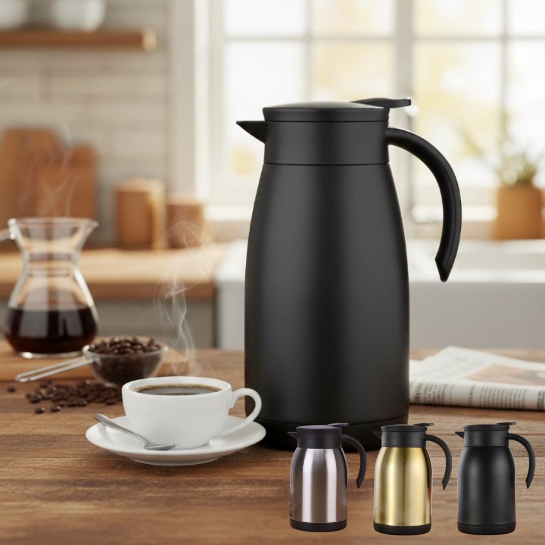 Cafetière isotherme en acier inoxydable avec capacité 1 L (colleur aléatoir)