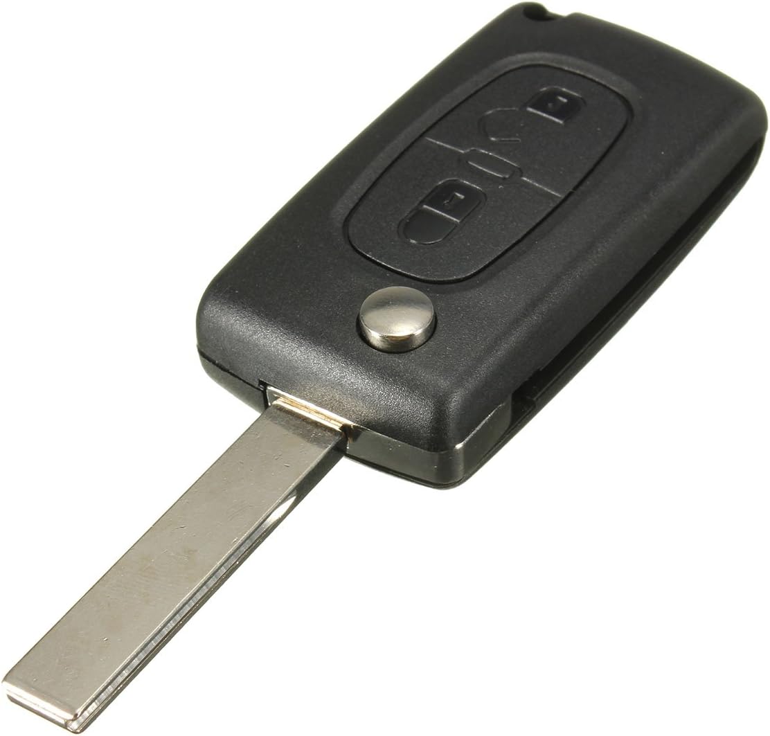 Coque de clé de voiture de remplacement 2 boutons pour Peugeot