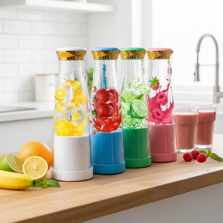Mini blender portable rechargeable USB pour jus de fruits (colleur aléatoire)
