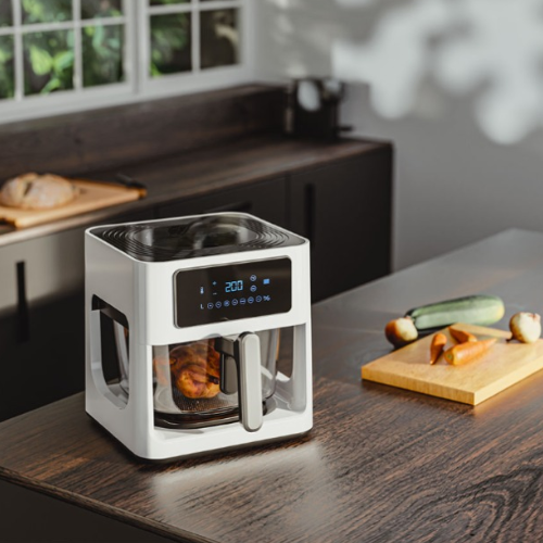 Friteuse à air numérique avec panier en verre et cuisson uniforme