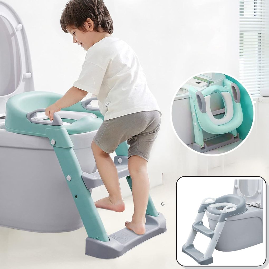 Chaise Toilette Enfant avec Siège et Échelle ,Confort et Sécurité