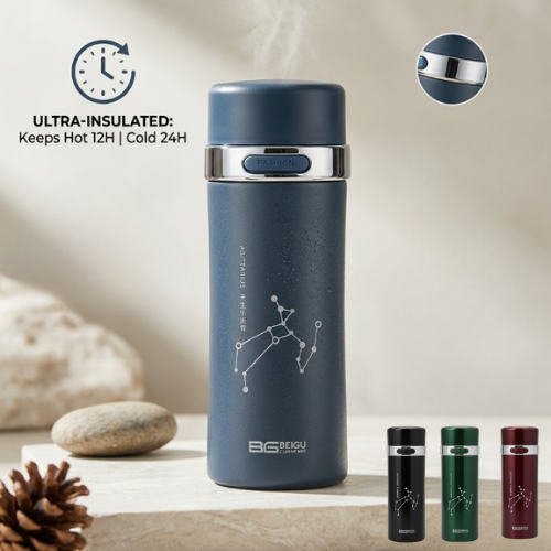 Thermos isotherme en acier inoxydable pour boissons chaudes et froides (colleur aléatoire)