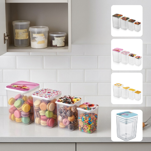 Boîtes de rangement alimentaires transparentes et hermétiques pour cuisine et réfrigérateur (colleur désigne aléatoire)