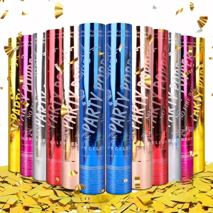 Ensemble de Trois Party Popper pour Anniversaires et Événements (colleur aléatoire)