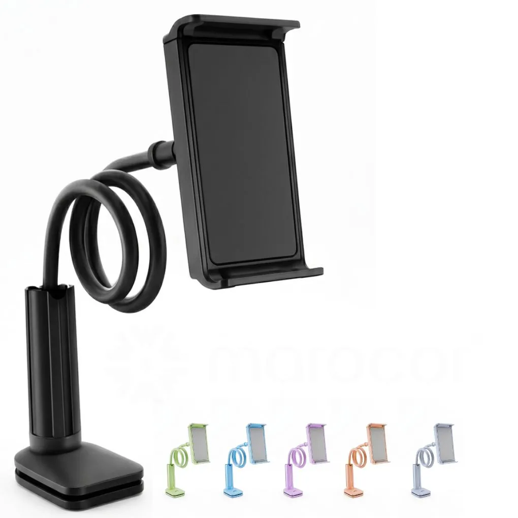 Support Téléphone Flexible 360° – Fixation Universelle Ultra-Stable pour Voiture et Bureau