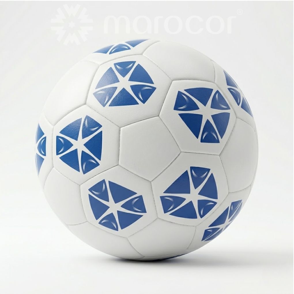 Ballon de Football Design Étoiles Bleues - Entraînement et Compétition (