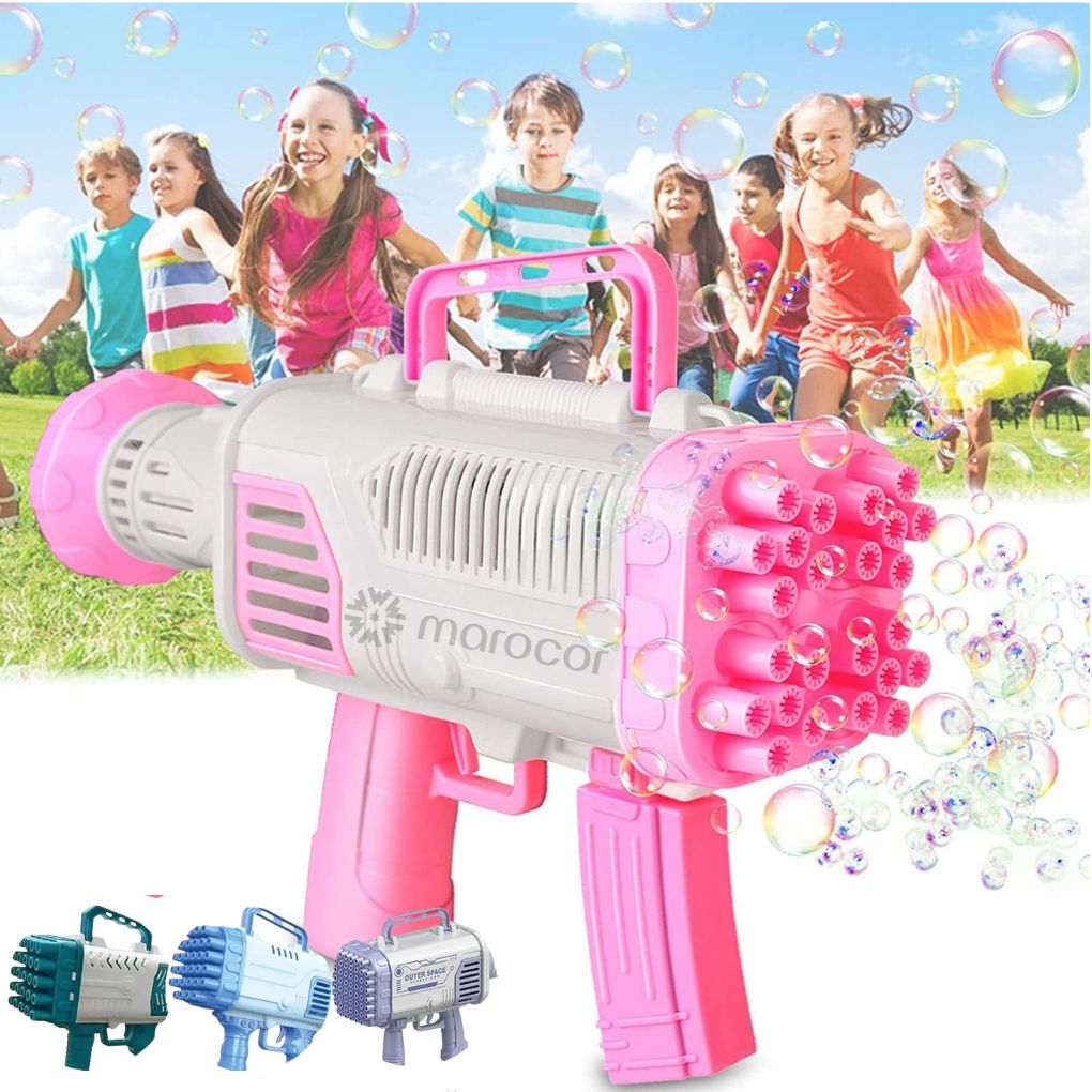 Pistolet à bulles fusée, machine à bulles électrique, jouet à eau, créateur de grosses bulles pour mariage