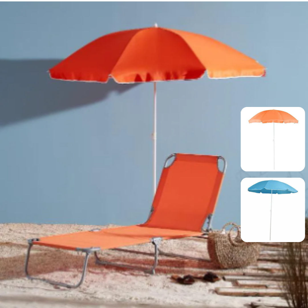 Parasol de Plage Portable avec Protection UV pour jardin et en Plein Air et Camping 180x180cm ( colleur aléatoire )