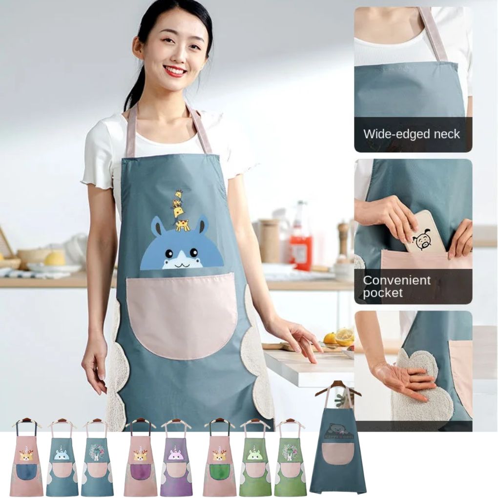 Tablier de cuisine, bavette imperméable à l'huile avec poche