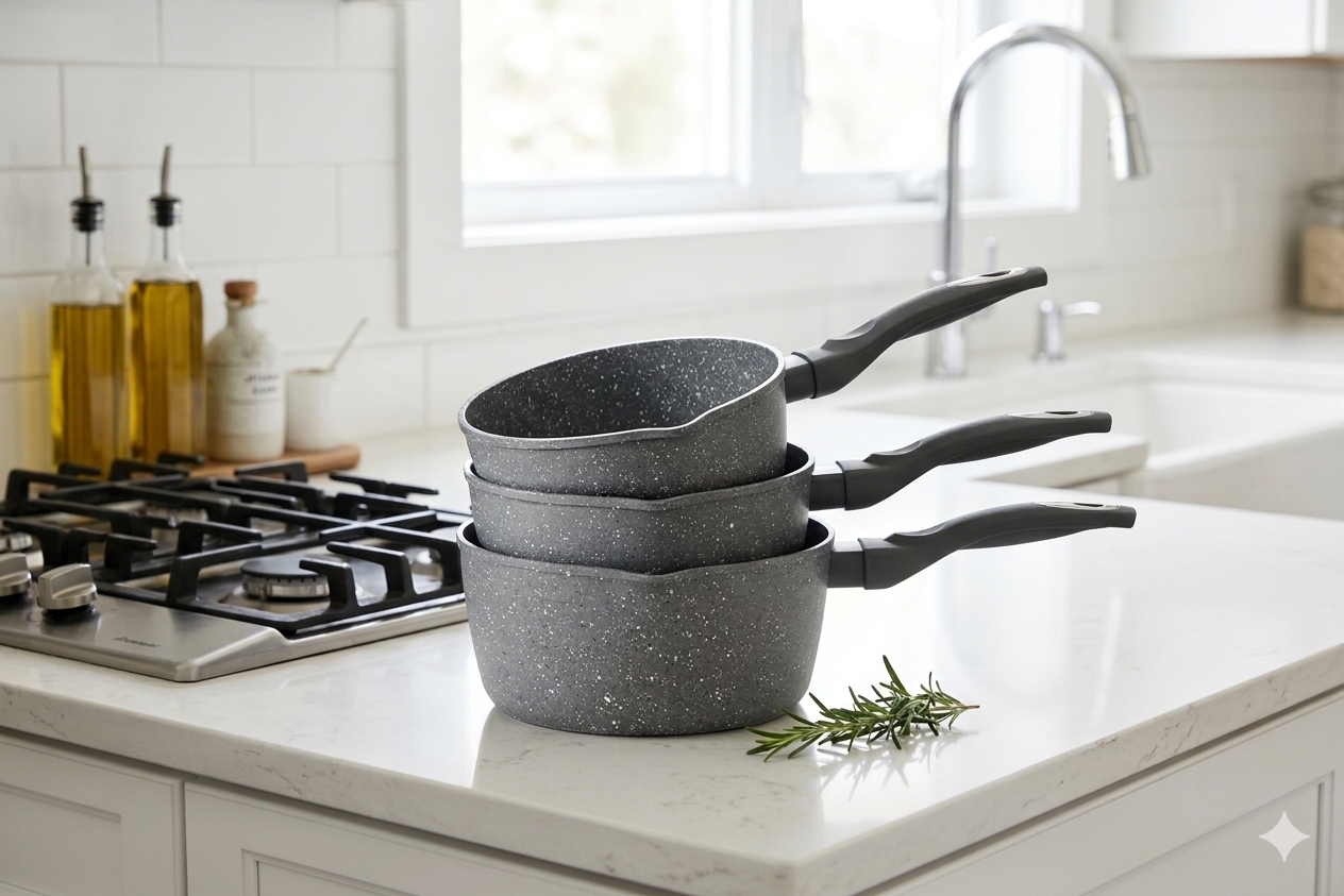 Ensemble de 3 casseroles polyvalentes pour cuisiner au quotidien